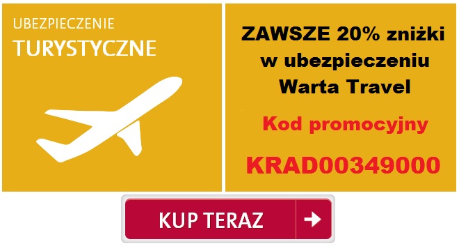 Kod promocyjny Warta Travel KRAD00349000 - wpisz w kalkulatorze Warta Travel, Å¼eby dostaÄ‡ 20% zniÅ¼ki ZAWSZE :-)